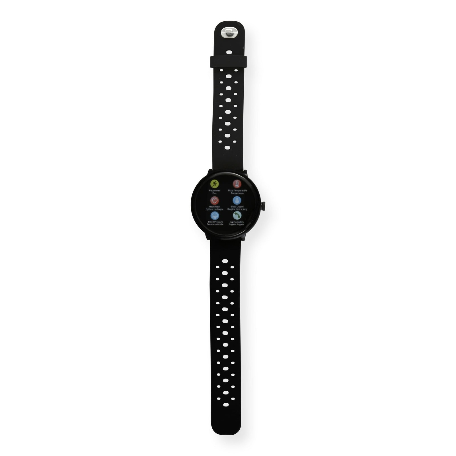 iTime ITE4002GNBK Elite Smart Watch in Black with Round Dial with Rubber Strap