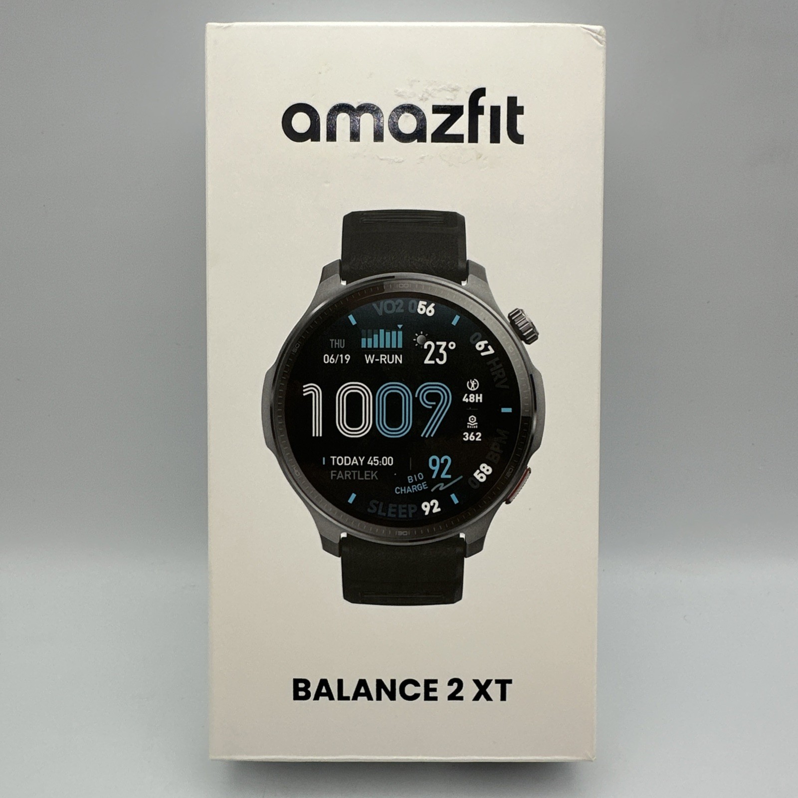 Amazfit – Balance 2 XT Smartwatch 47mm Silicone – Gray / Black – Open Box
