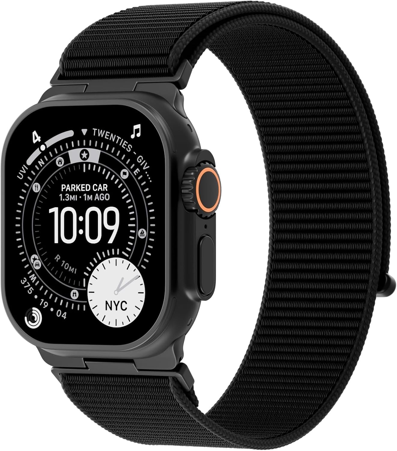 Breathable Nylon Sport Loop Strap for Apple Watch 49mm 44mm Adjustable Band