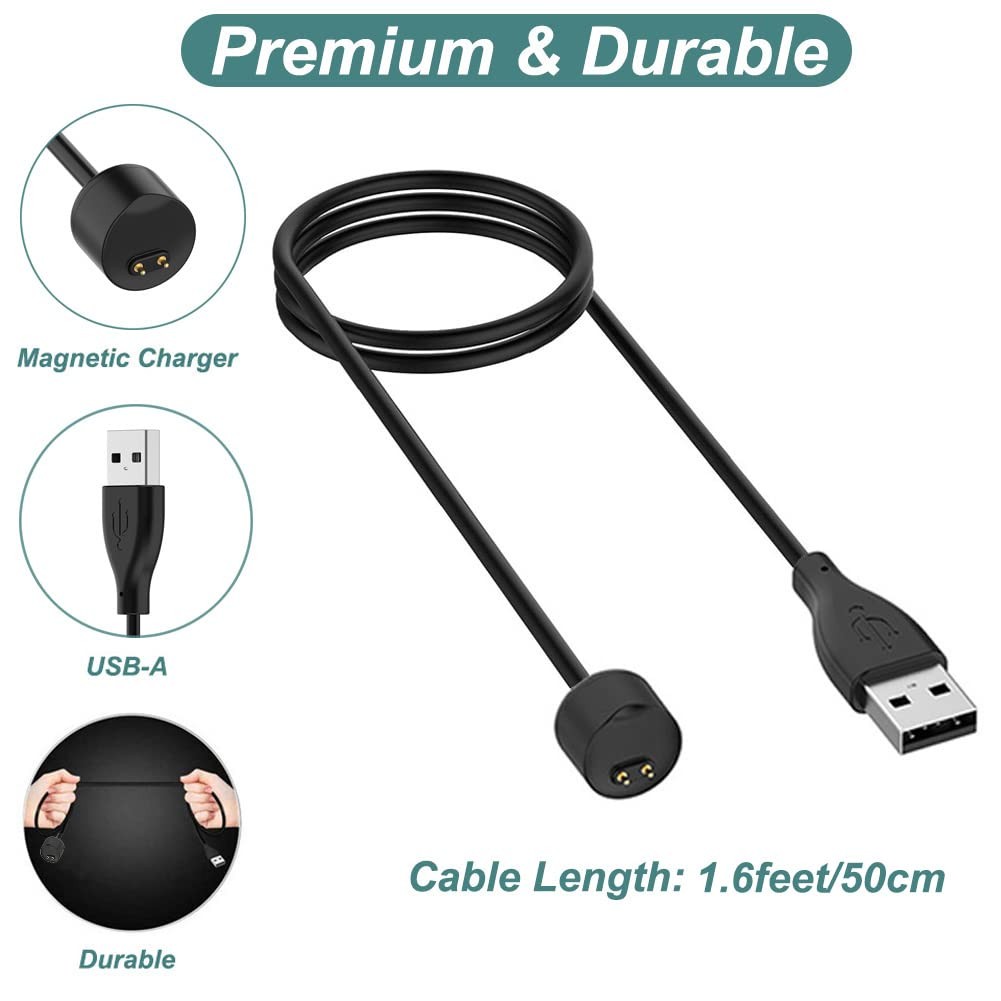Charger for Amazfit Band 5, Xiaomi Mi Band 7/6/5, USB Magnetic Charging Cable Co