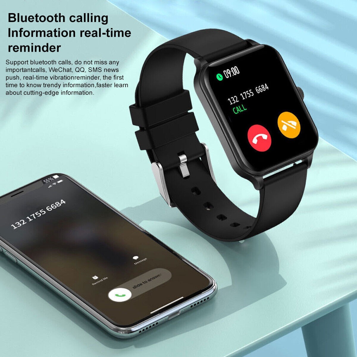 Smart Watch 42mm Touchscreen Fitness Watch w/Heart Rate Monitor&SpO2 StepCounter