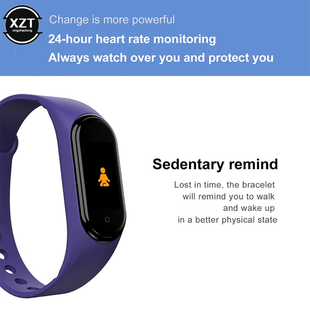 M4 Smart Watch Fitness Tracker Band Blood Pressure Heart Rate Wristband