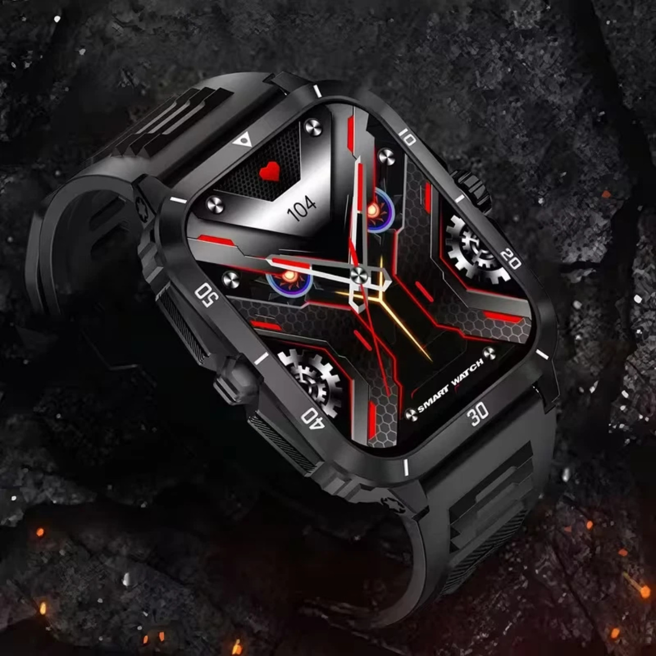 🔥 Military Smart Watch Men Android Rugged Tactical Fitness Tracker n