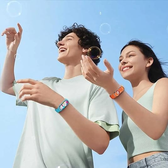 8 Pack Sport Bands Compatible with Xiaomi Mi Band 9/8, TPU Waterproof Strap for