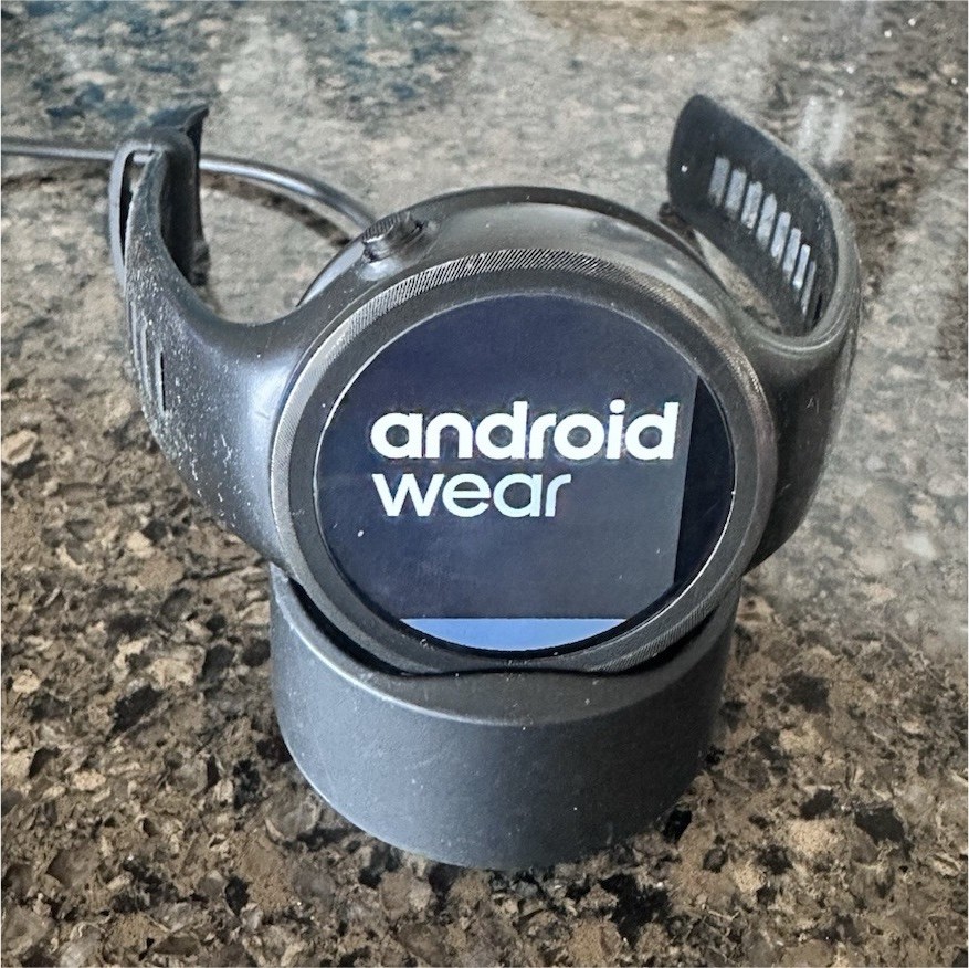 Motorola Moto 360 (2nd Gen) Android Wear 42mm Black Metal Case Silicone Band