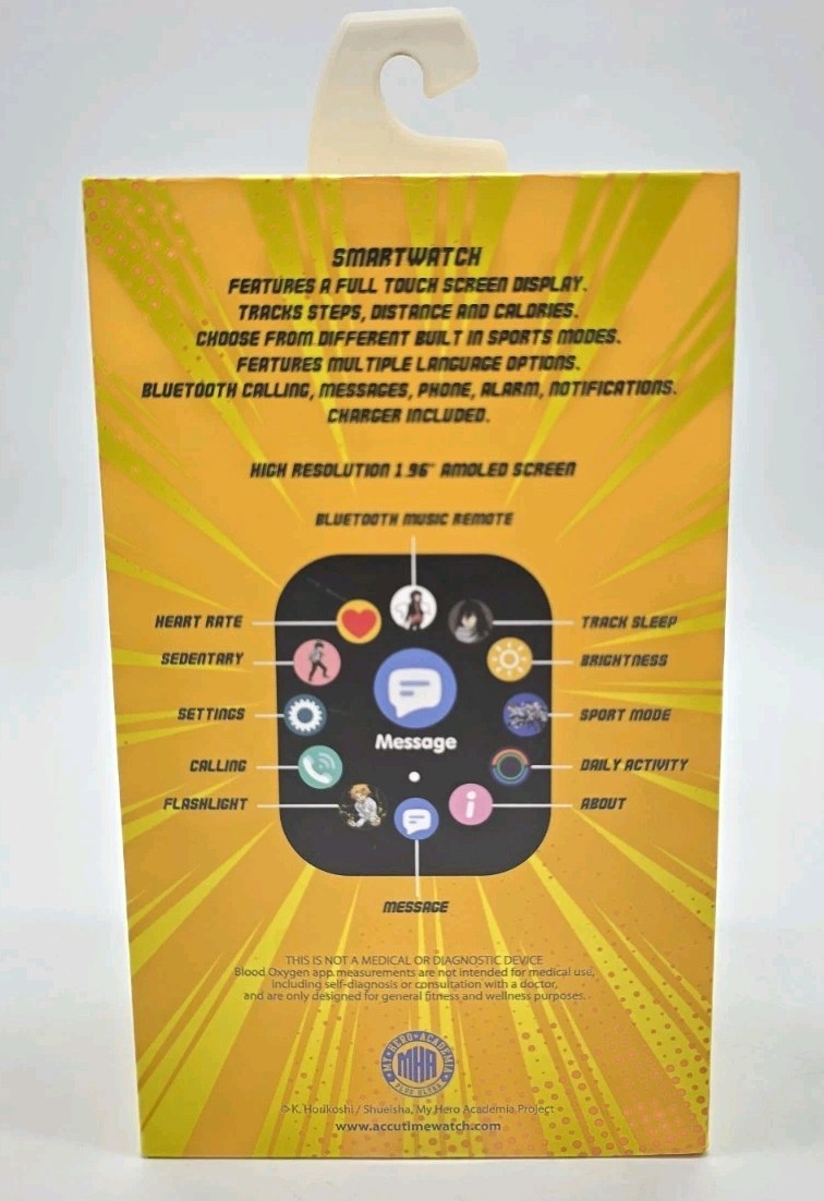 My Hero Academia iTime Digital Smartwatch with Extra Band New IOS 10 & Android 5