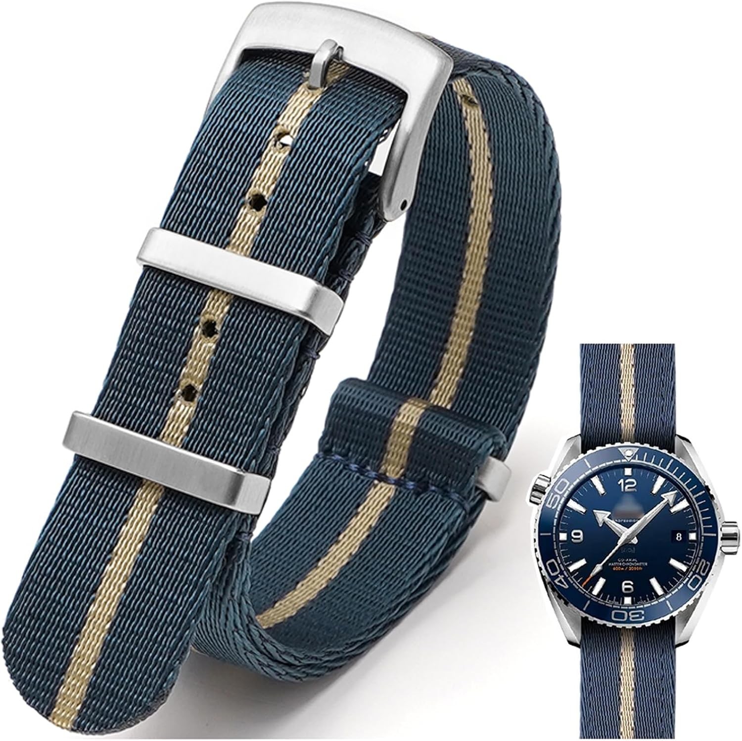 Case For Smart Watch 18mm 20mm 22mm 24mm Heavy Buckle Military Nylon Band