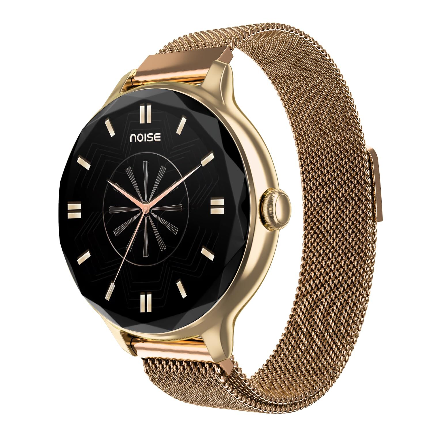Noise Diva Smartwatch with Diamond Cut dial, Glossy Metallic Finish, AMOLED
