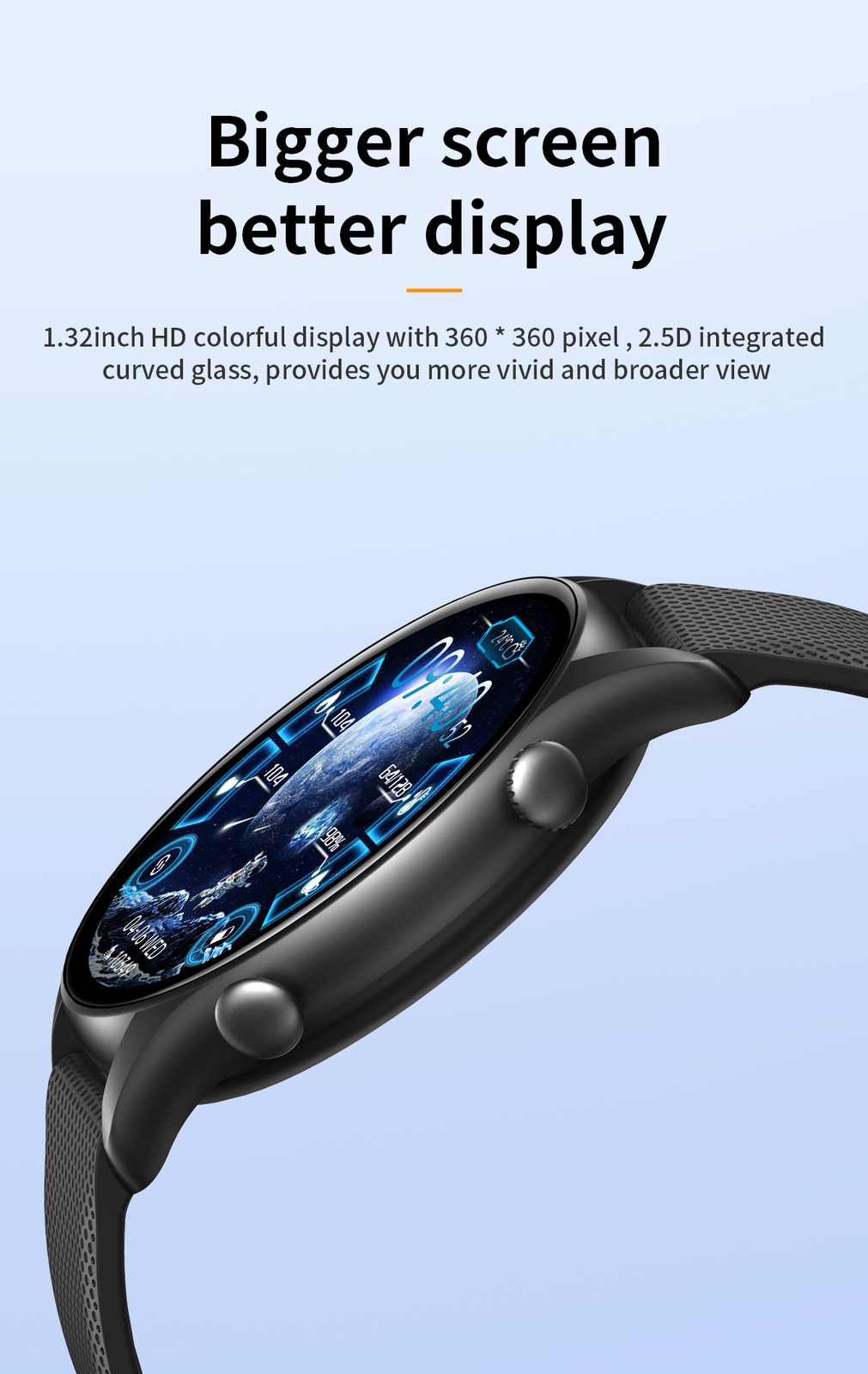 Men Women Smart Watch Waterproof Fitness Bracelet 1.39 inch Smartwatches