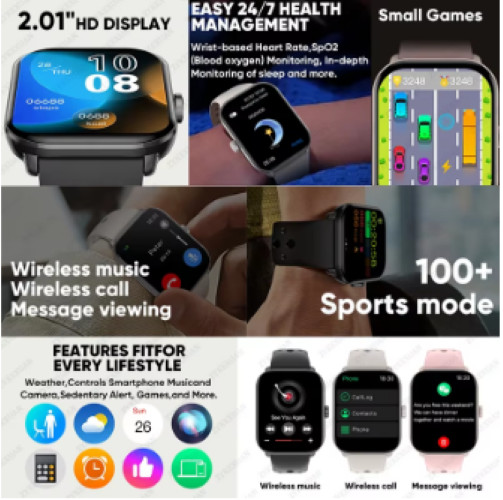 Smart Watch 5 Global Ver Unisex HD AMOLED Screen Heart Rate Bluetooth WaterProof