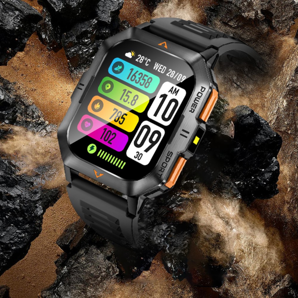 2.01″ HD Military Rugged Smart Watch (Answer/Make Call) Sports Fitness Tracker