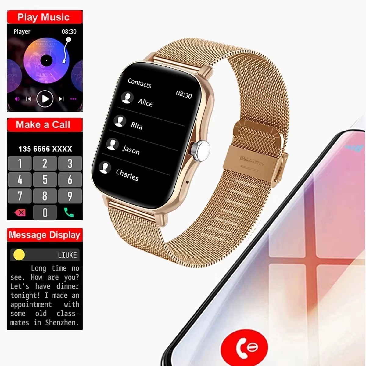 2025 Smart Watch For Men/Women, Waterproof Smartwatch Bluetooth iPhone Samsung*
