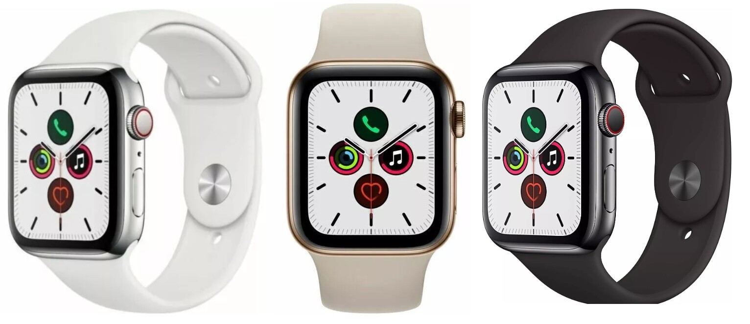 Apple Watch Series 5 40mm 44mm GPS + WIFI + LTE UNLOCKED Stainless Steel – Good