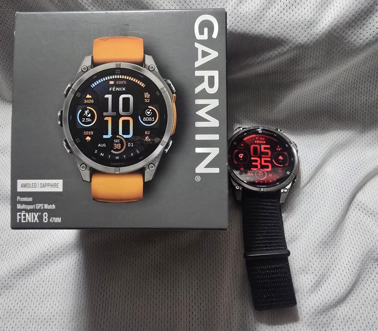 garmin fenix 8 47mm amoled sapphire