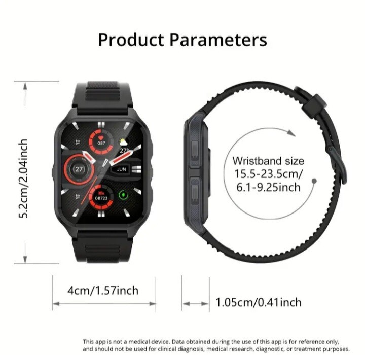ProSmart P73 Fitness Tracker Watch – 1.9″ HD screen, 100+ sports modes, Ai voice