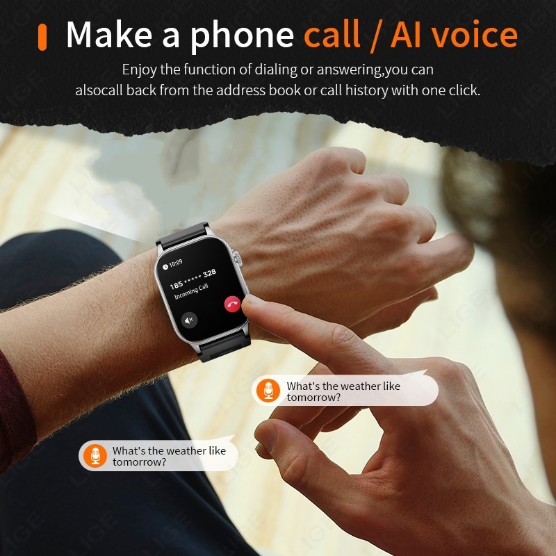 Smart Watch Men Women Bluetooth Answer/Make Call Heart Rate Fitness Waterproof