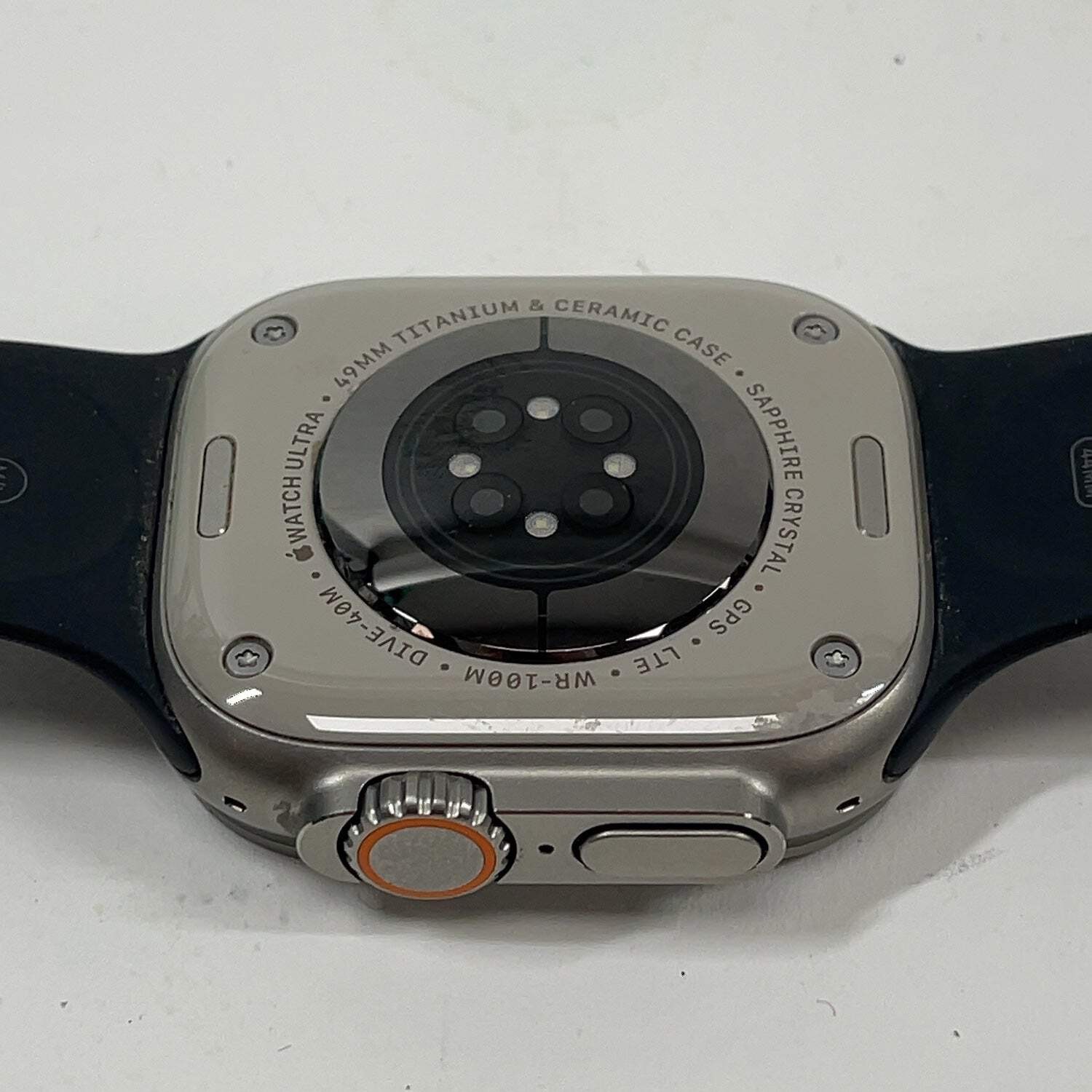 GPS Only Apple Watch Ultra 49MM Natural Titanium Black Sport Band MQET3LL/A