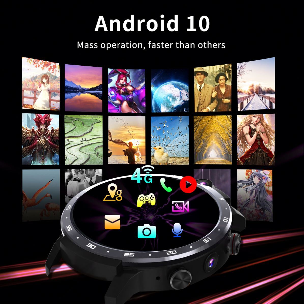 4G Unlocked Smartwatch waterproof Phone HD Camera and large battery smartwatch