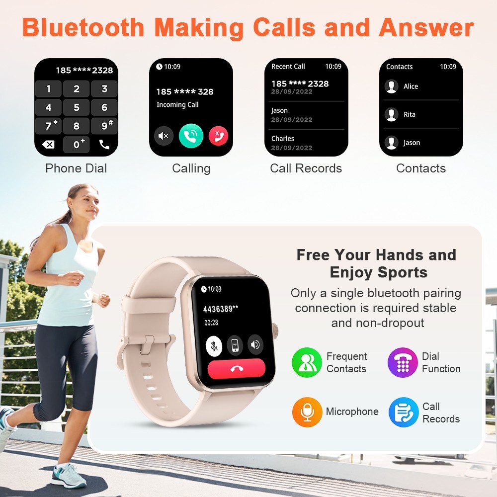 Ladys Smart Watch Women Fitness Tracker Blood Pressure Heart Rate Sport Watches