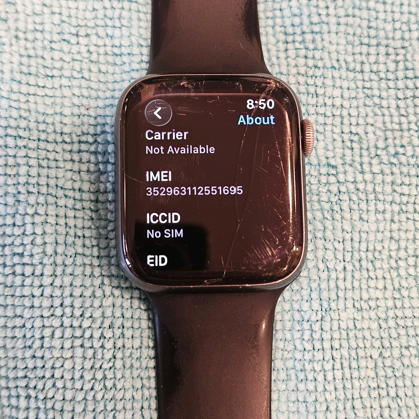 Apple Watch Series 6 Nike A2294 44mm GPS+Cellular Pure Platinum/Black *READ*