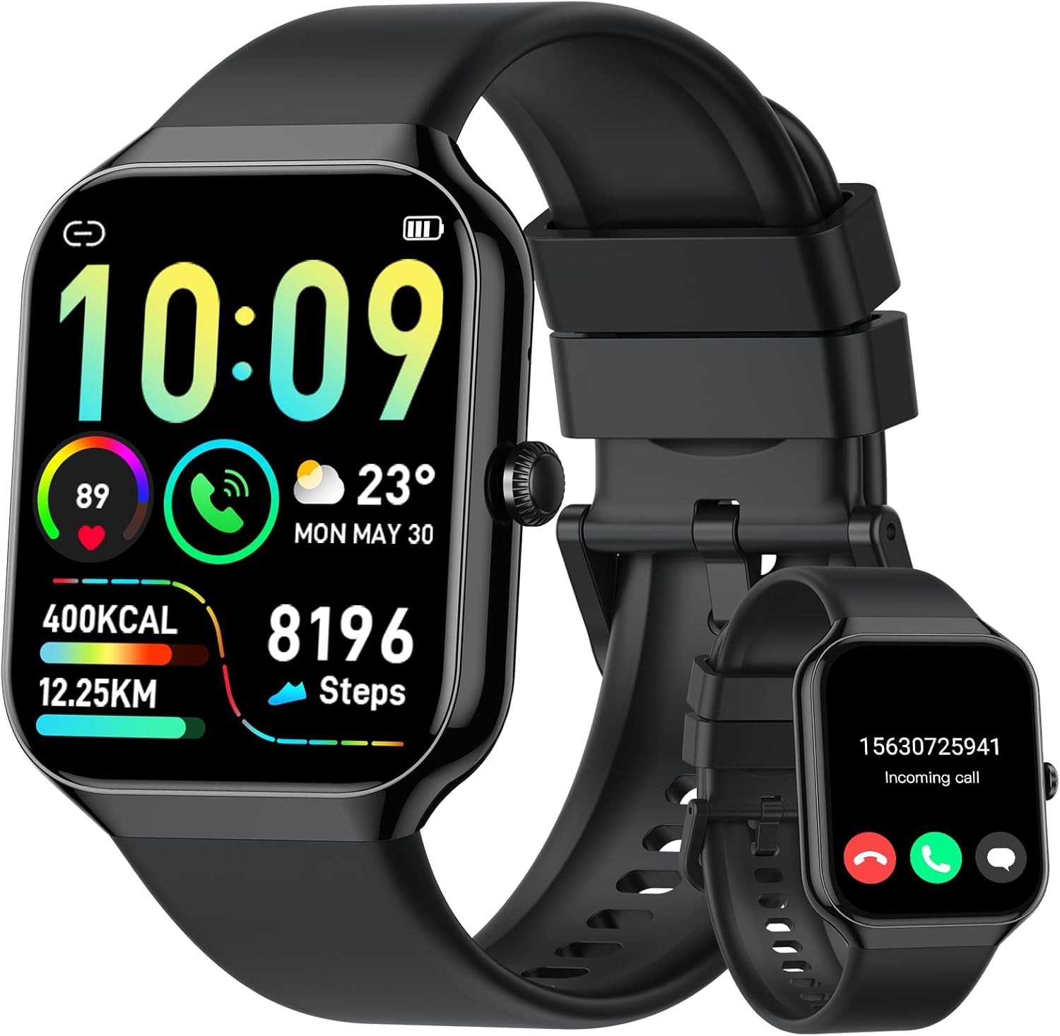 Smart Watch for iPhone 16 Pro Max Answer/Calls Heart Rate Fitness Waterproof
