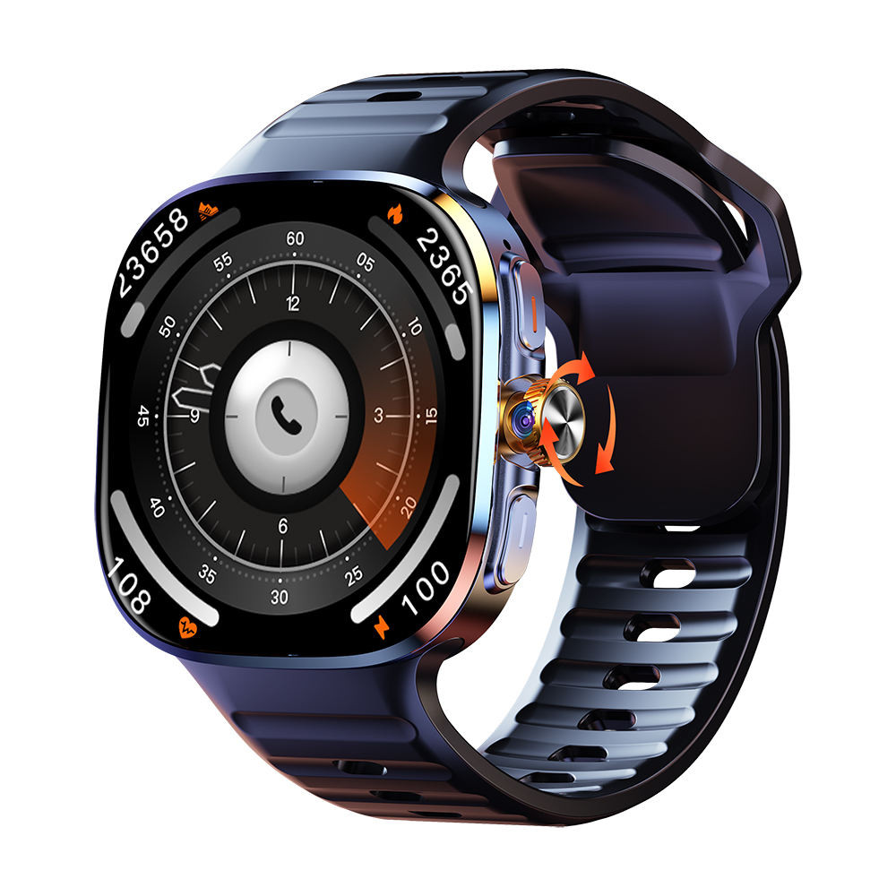 2026 Android Smart Watch SIM Card GPS WiFi Rotating Camera AMOLED Phone Watch