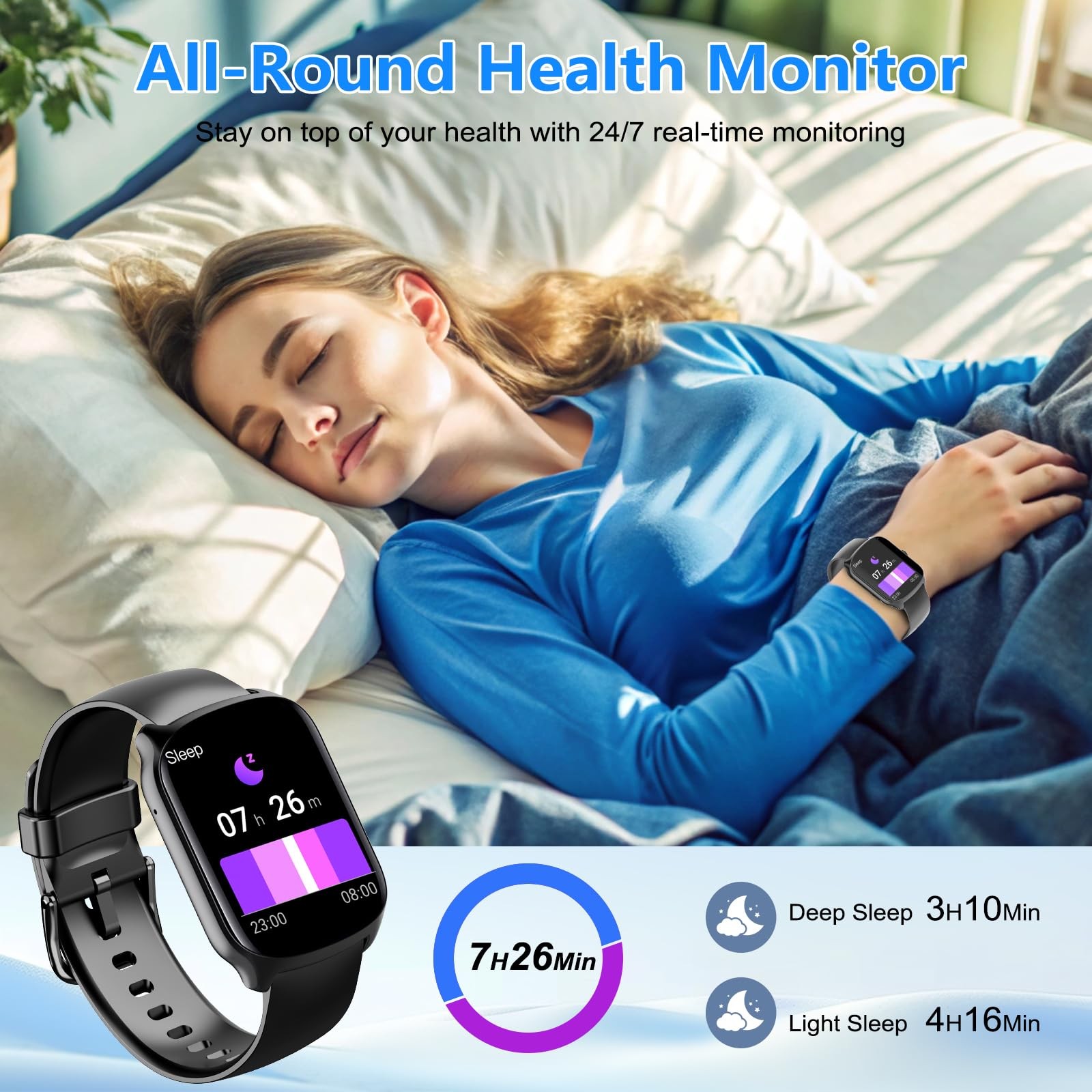 Reloj Inteligente de Mujer Hombre para iPhone Apple Samsung Android y Bluetooth