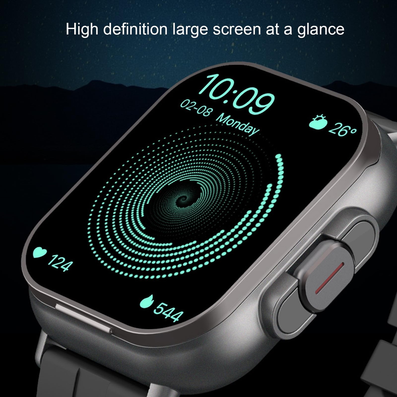 with Earbuds, 2.01 HD and Fitness Tracker for Men Women Answer Make Calls Fit…