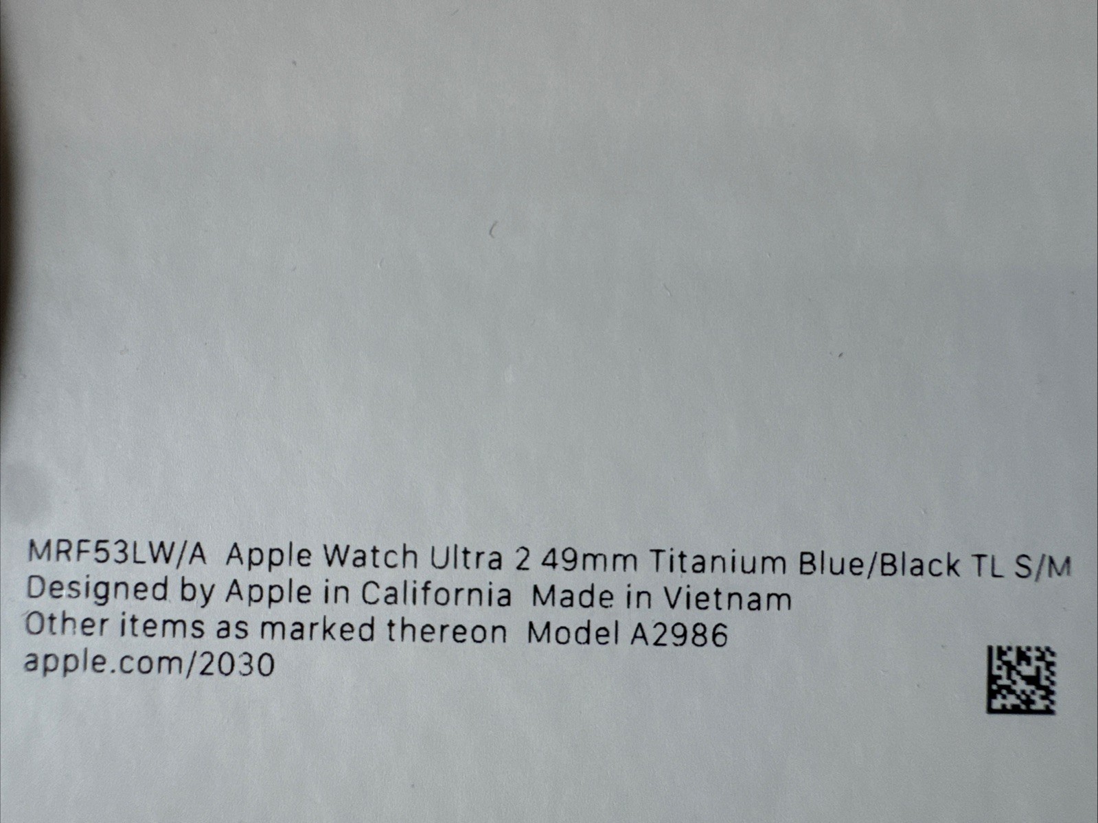 Apple Watch Ultra 2 GPS+Cellular 49mm Titanium Blue Alpine Loop M/L MREP3LW/A