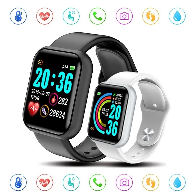 Smart Watch Men Women Waterproof Heart Rate Monitor for iPhone Android Free ship