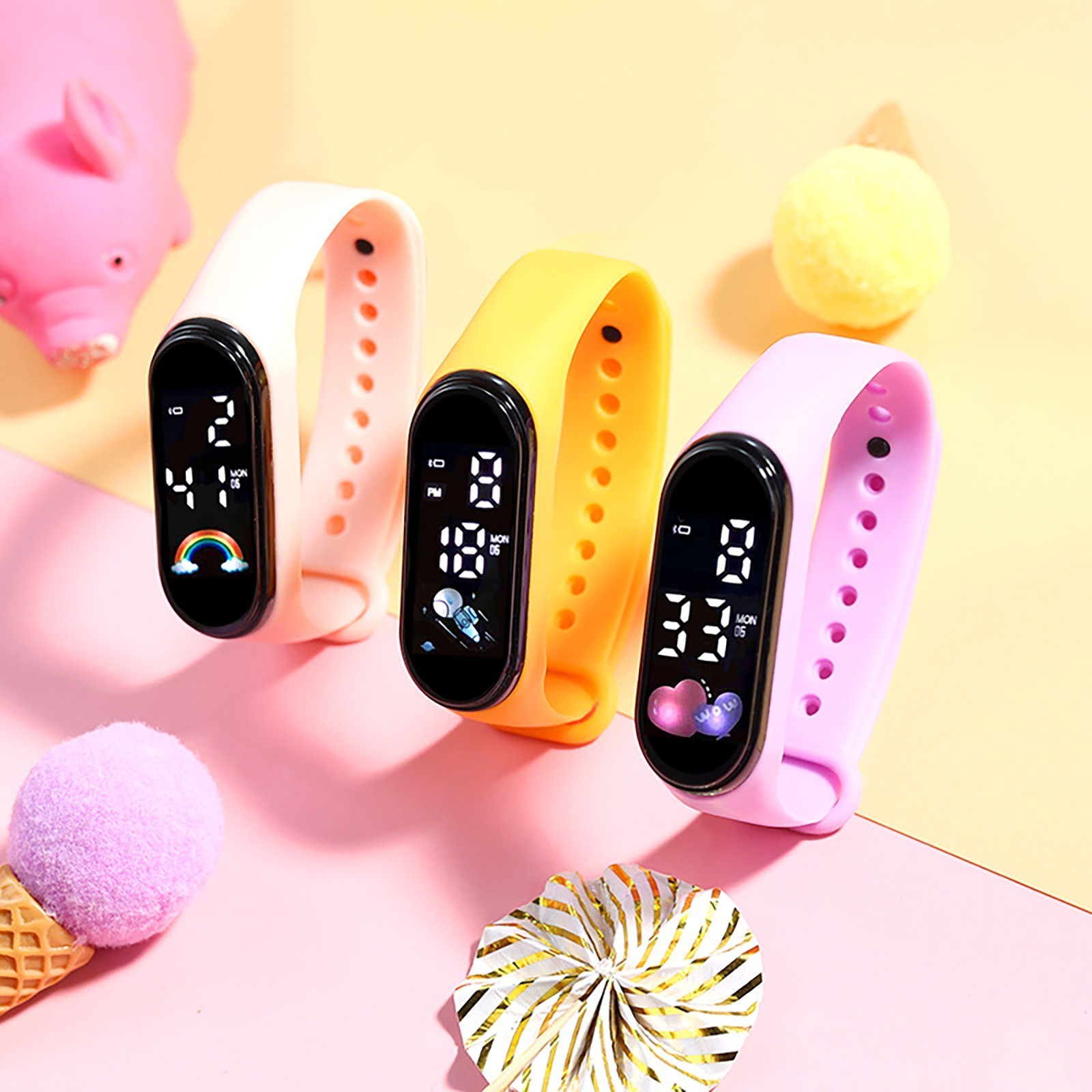 Kawaii Smart Watch for Kids Fashion Outdoor Waterproof Sports Kids’ Watches Boy