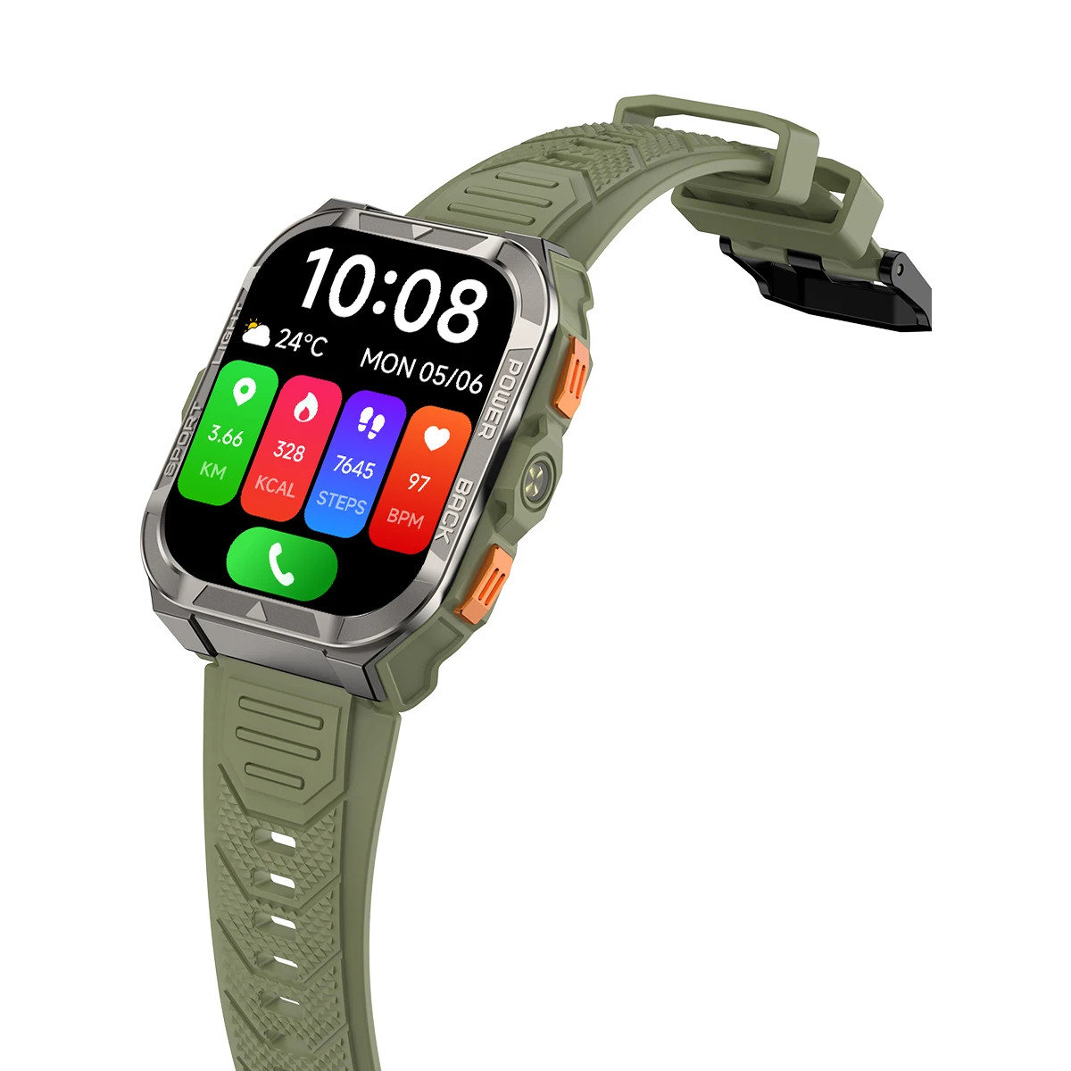 W80 PRO Outdoor Smart Watch with GPS, 1.91” Display, Health Monitor