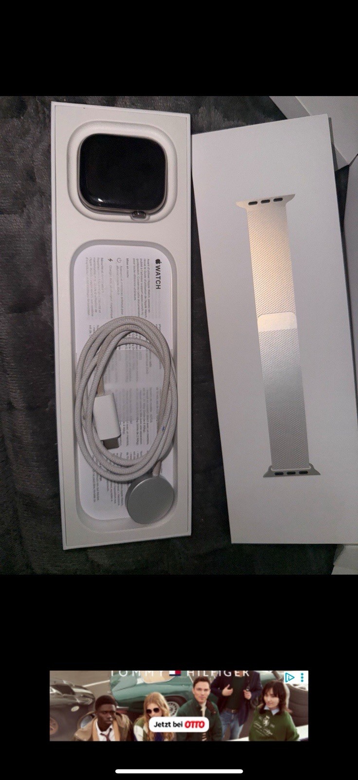 apple watch series 10 46mm titanium gold Case With Gold Milanese Loop S/M