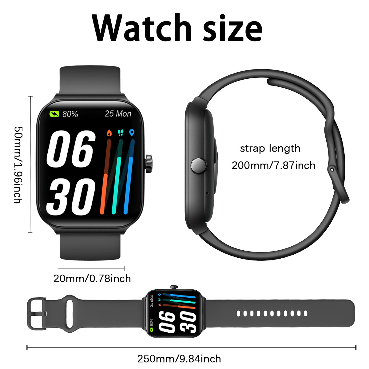 Smart Watch For Men/Women Waterproof Smartwatch Bluetooth For iPhone Samsung