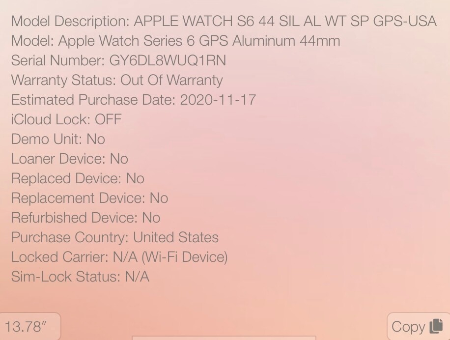 Apple Watch Series 6 44mm A2292 GPS Only Silver, Tan and Brown Bands Smartwatch