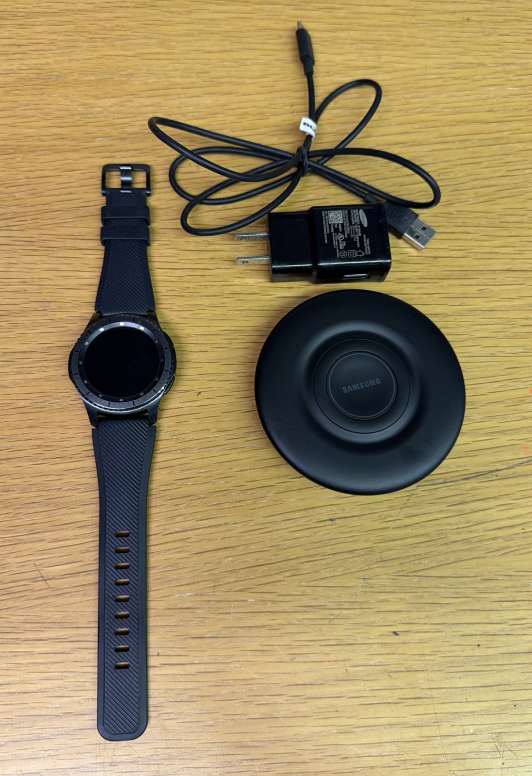 Samsung Gear S3 Frontier Stainless Steel Smart Watch Black & Accessories