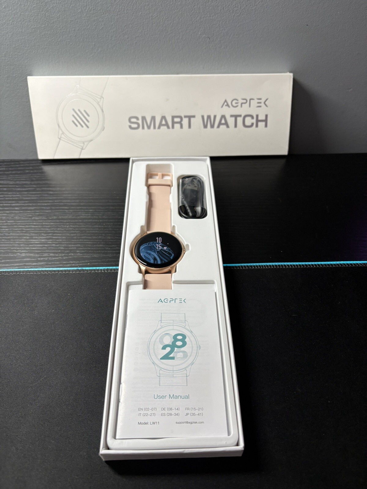 AGPTEK Smart Watch for Women, 5ATM Waterproof Smartwatch for Android and iOS