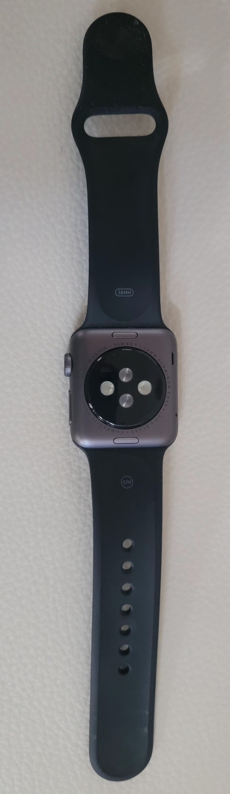 Apple Watch 1-Series 38mm Smartwatch (Space Gray Aluminum Case-Black Sport Band)
