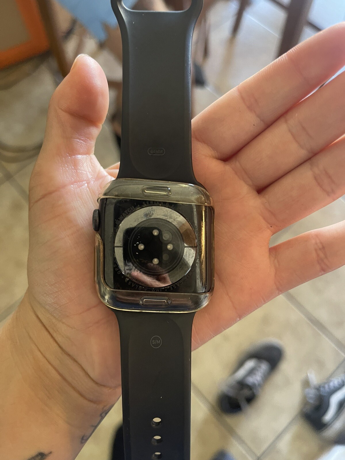 Apple Watch Series 6 44mm Space Gray Aluminum Case with Black Sport Band -…