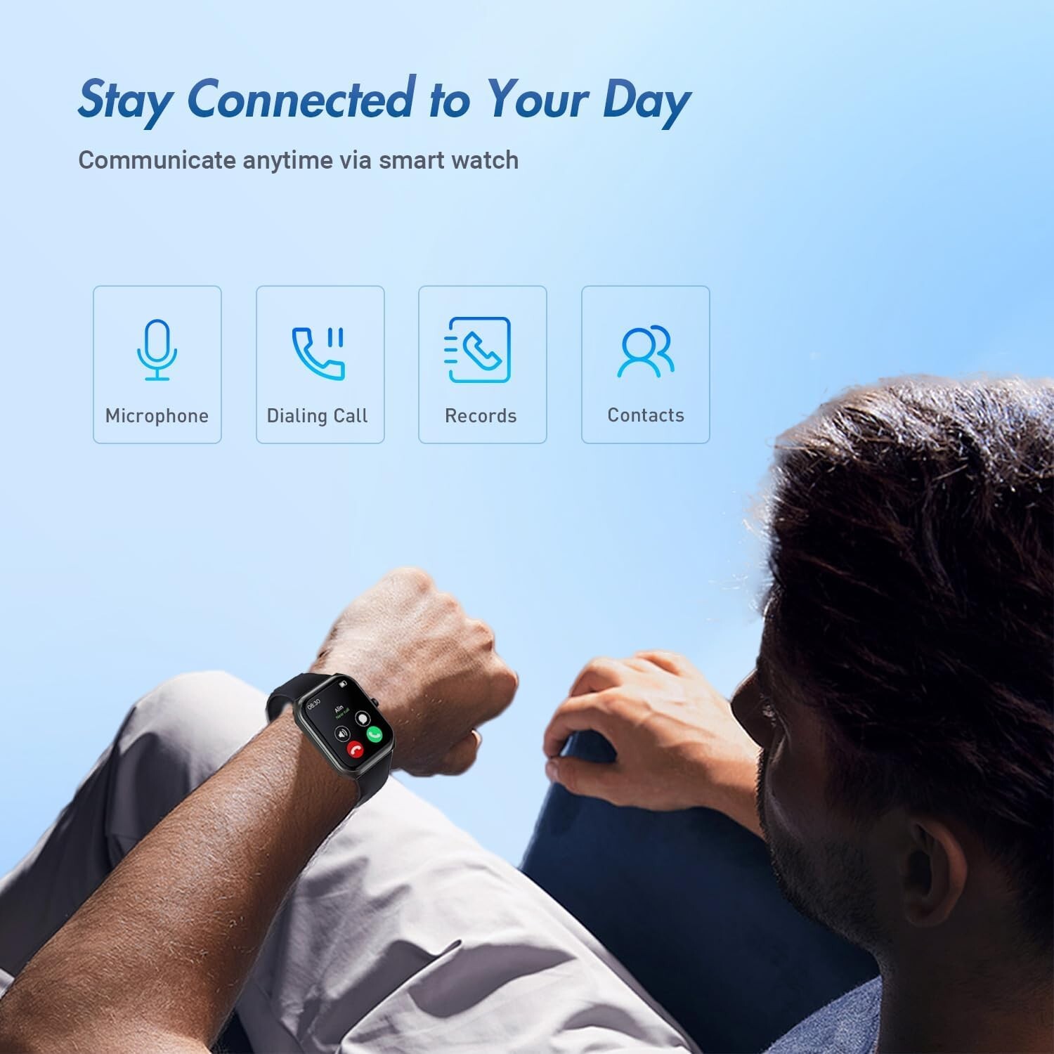 Smart watch BLACK Fitness Track 1.91″ Heart Rate Blood Oxygen, Sleep Android IOS