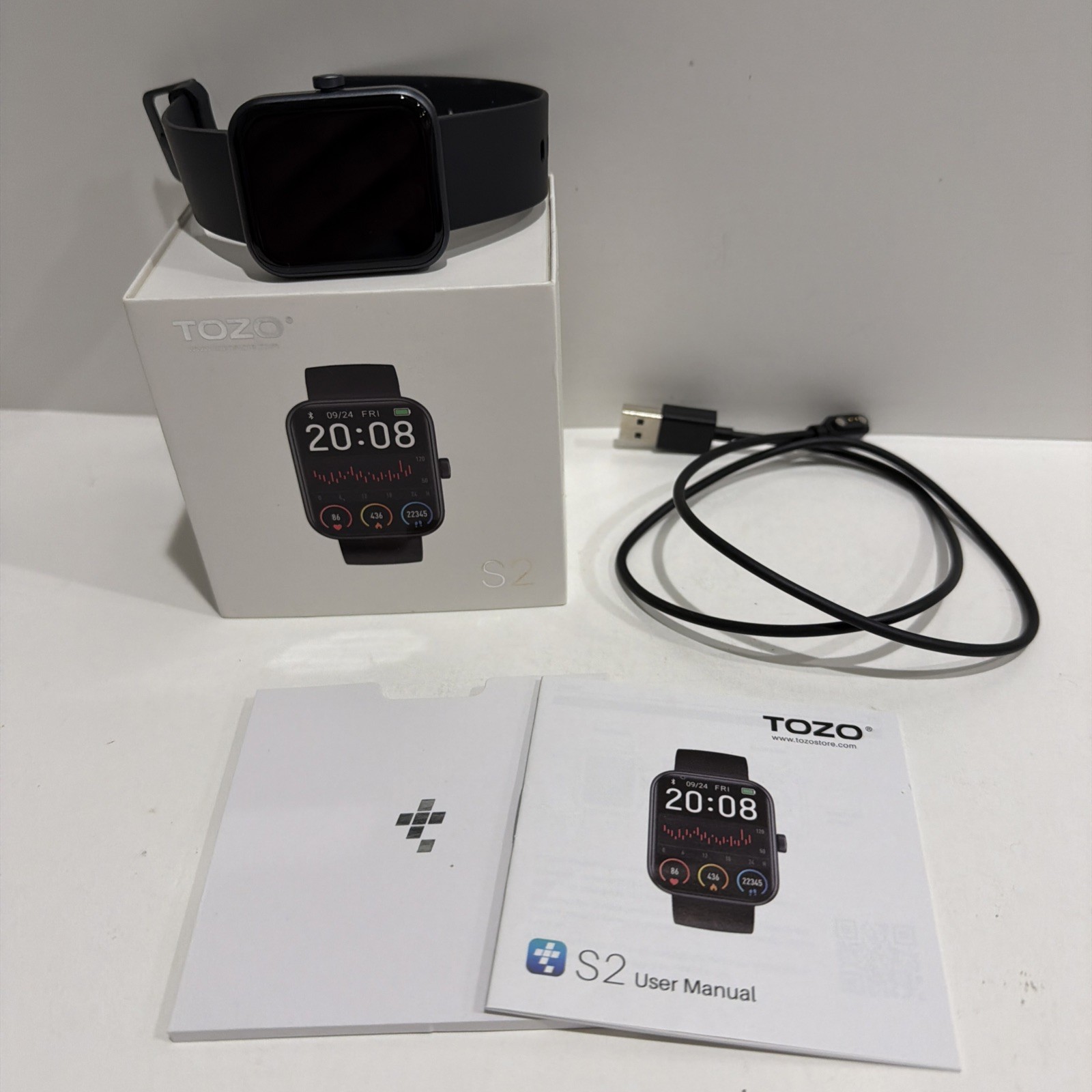 TOZO S2 Smart Watch Alexa Built-In Fitness Tracker Works W/iPhone & Android