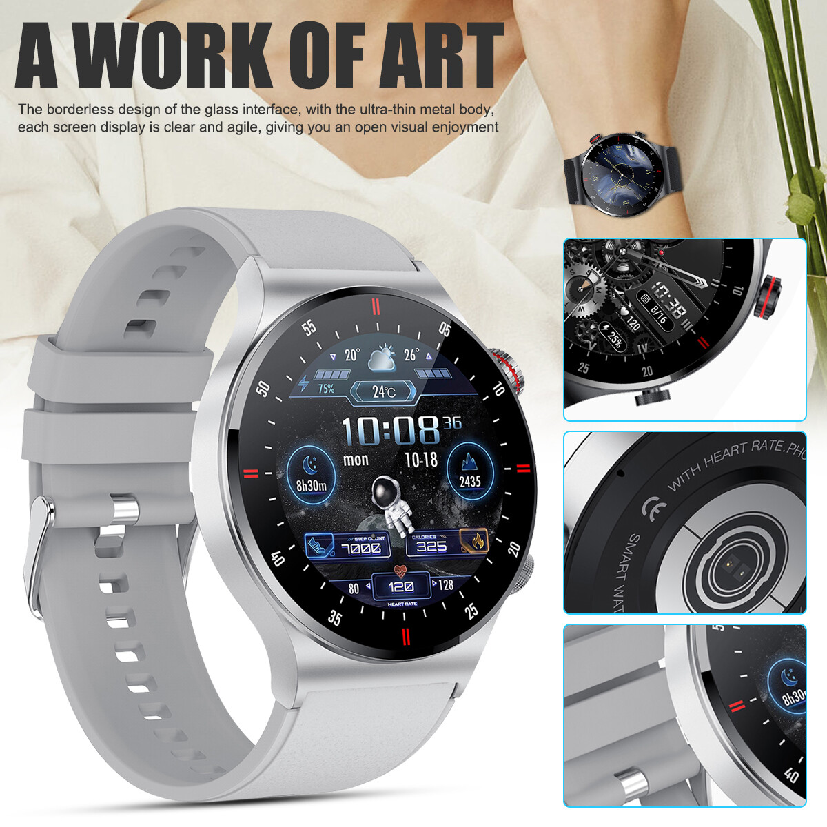 Bluetooth Talking Smart Watch NFC New Waterproof HD Screen For Android IOS Syste