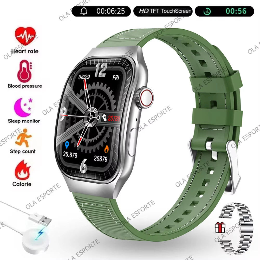 Bluetooth Smart Watch for Men with ECG/PPG Health Monitor and Curved Screen