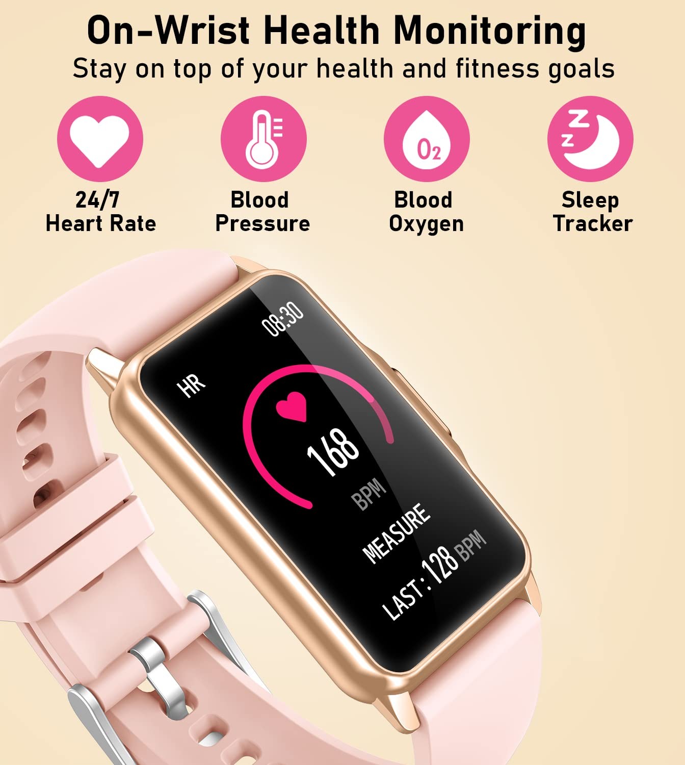Mindrose Smart Watch Health Fitness Tracker 24/7 Heart Rate Blood Oxygen Blood