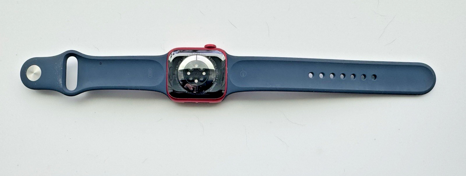 Apple Watch Series 6 Red Case/Blue Band (CONDITION UNKNOWN — SEE DESCRIPTION)