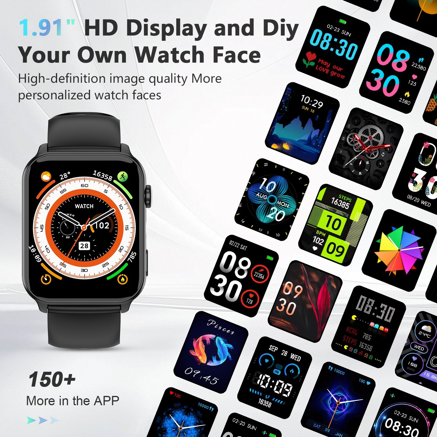 Bluetooth Smart Watch Call Fitness Tracker Men Women Heart Rate Blood Pressure