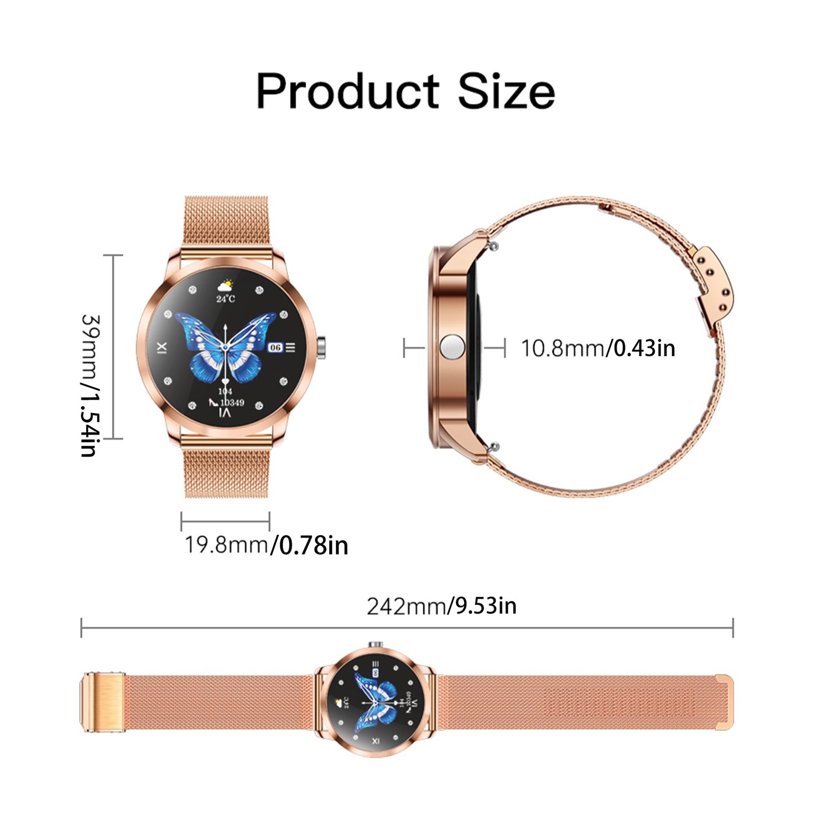 Smart Watch (Answer/Make Calls) for Women, 1.27″ AMOLED Smartwatch for Androi…