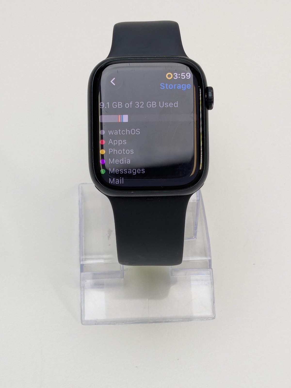 GPS Only Apple Watch Series 8 45MM Midnight Aluminum Black Sport Band MNVL3LL/A