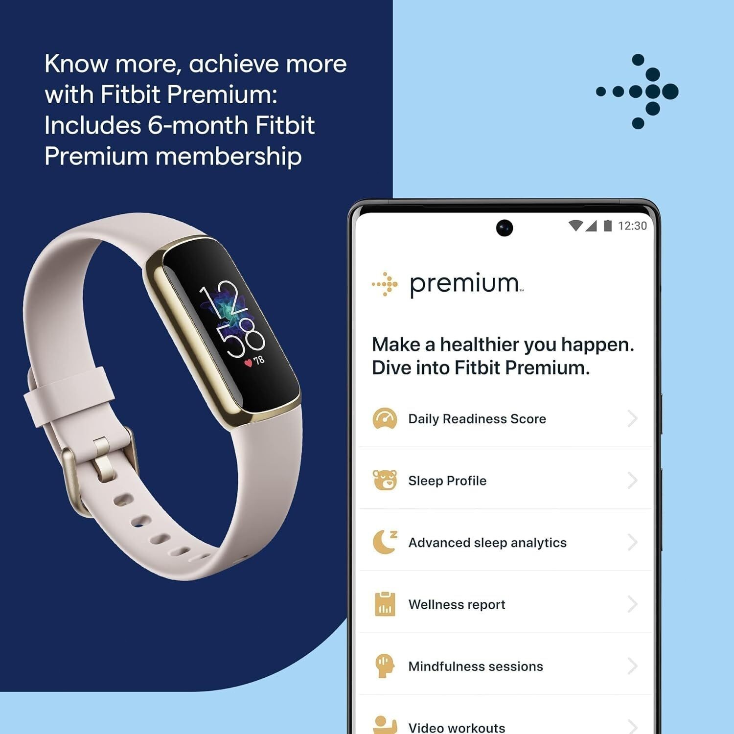 NEW Fitbit Luxe Health & Fitness Smartwatch Activity Tracker With S&L Wristband