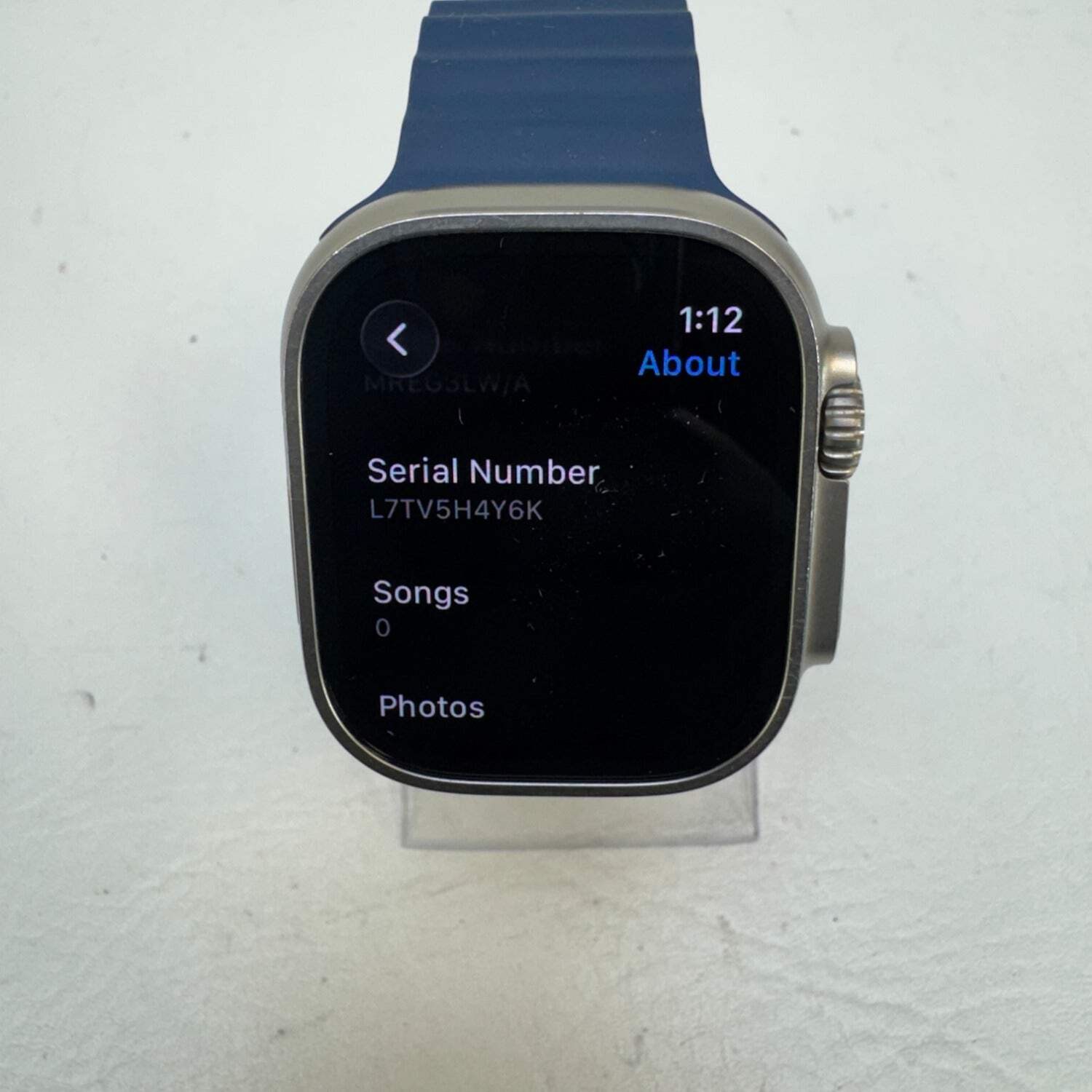Unlocked Apple Watch Ultra 2 49mm Natural Titanium Midnight Ocean Band MREG3LW/A